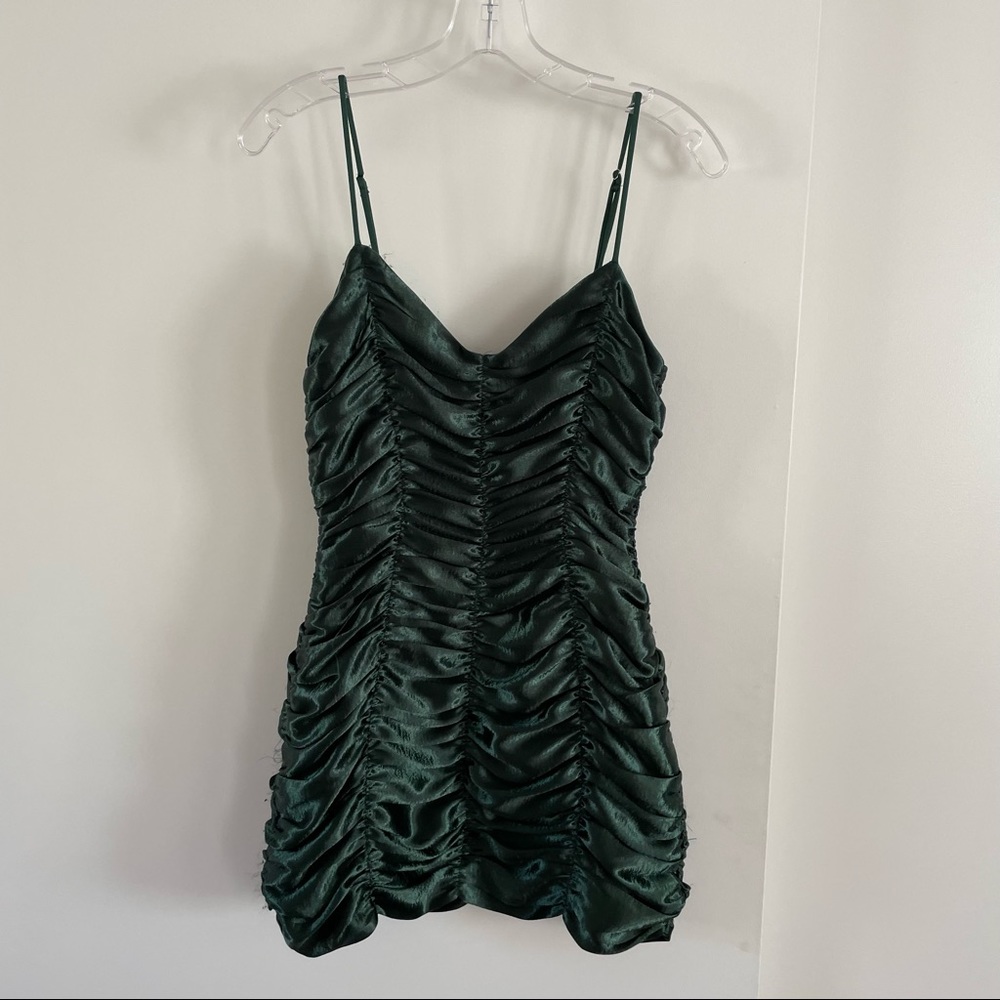 Satin Ruched mini dress